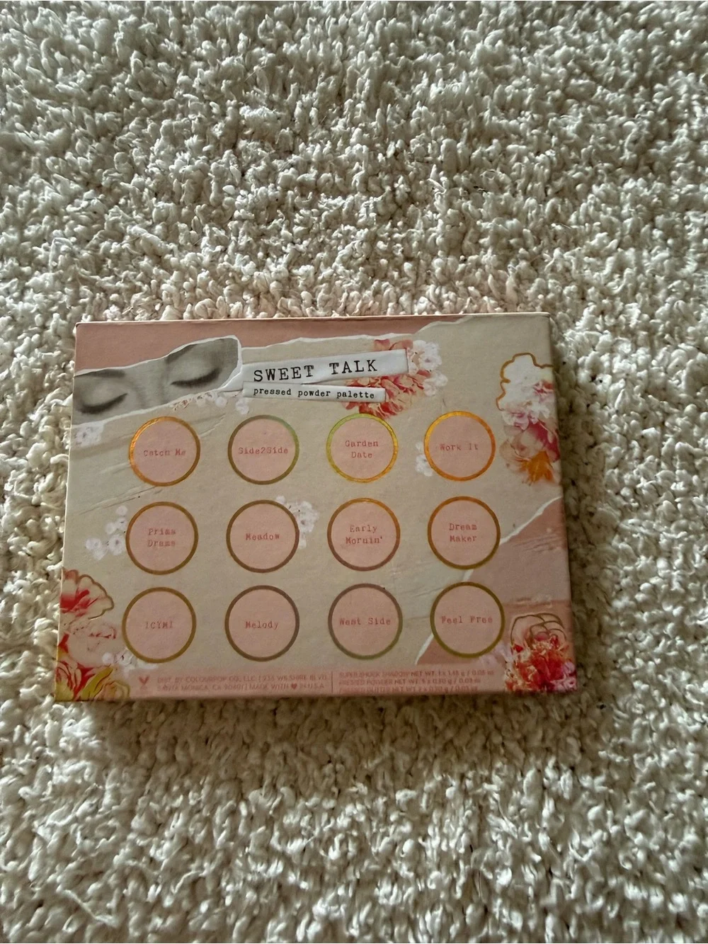 Sweet Talk Pressed Powder Palette - Peach Floral